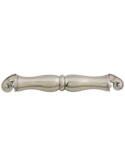 French Court Cup Pull - 6 1/2 inch Center-to-Center in White Brass.